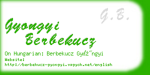 gyongyi berbekucz business card